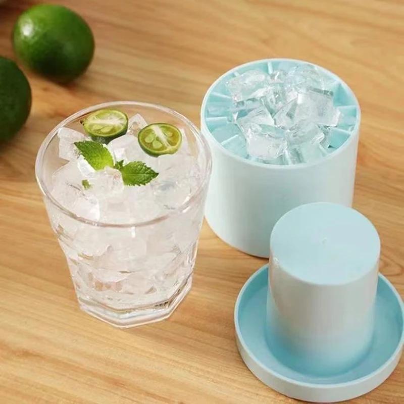 Soft Silicone Ice Mold DIY Cylinder Shaped Ice Maker Summer Cold Beer Whisky Accessory Creative Ice Block Mold Barware Tools