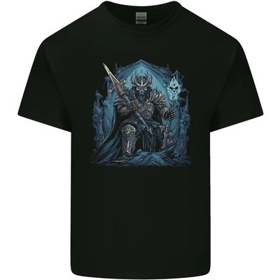 26 Ice Cavern Fantasy Skull King Mens Cotton T-Shirt Tee Top Unisex T-Shirt