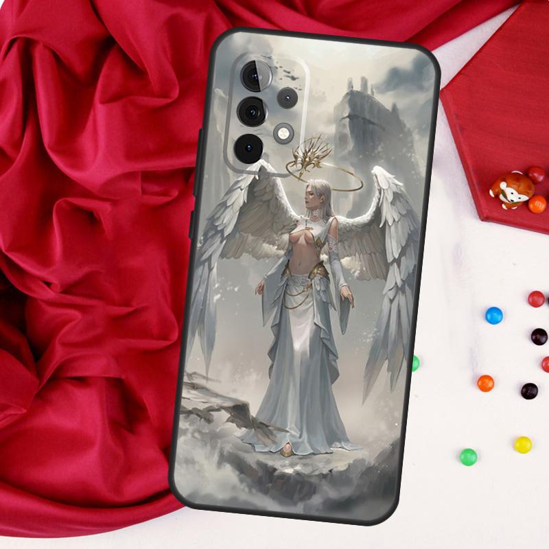 Fantasy Angel Girl Wings For Samsung Galaxy A55 A53 A33 A13 A35 A15 A36 A56 A26 A16 A22 A32 A52 A54 A34 A06 A05 Case