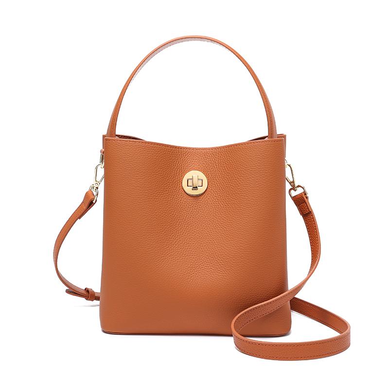 Damen Handtasche aus Vollnarbenleder Damen Große Kapazität Eimer Tasche Rindsleder Echtes Leder Weiche Tragetasche Umhängetasche