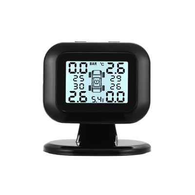 TPMS Tire Pressure Monitoring System Wireless Real-time  LCD Display 4 External Sensors Alarm