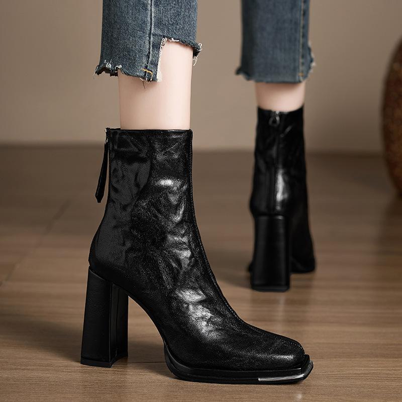 Women s Thick Heel Short Boots 2026 New Trendy Versatile Square Head High Heel Fashion Boots 39 3900₽