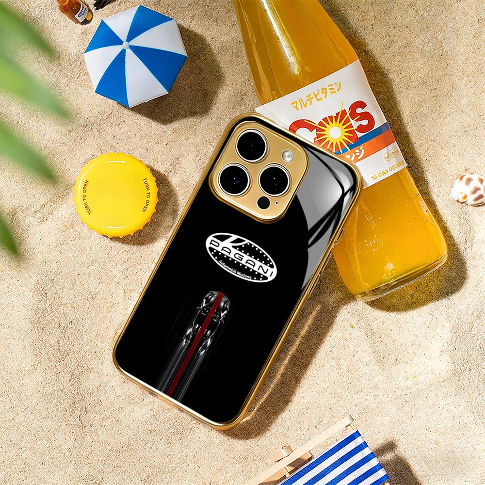

Super cool sports car poster pattern Phone Case For iphone 17 16 15 14 13 12 11Pro Plus Max Gold-plated glass Phone Case iPhone 11 Pro Max