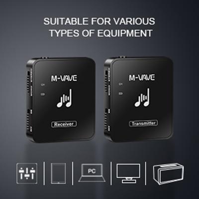 WP-10 Earphone Monitors Rechargeable 2.4G Wireless Transmitter Receiver Support Stereo Mono Phone Recording Device Function
