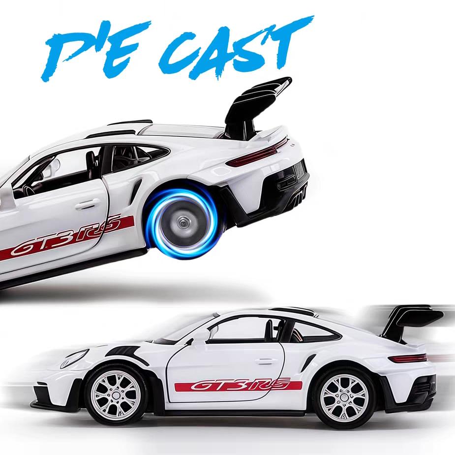 Porsche 911 GT3 RS Supercar Match Version 5 Inch Metal Car Simulation Diecast & Toy Vehicle RMZ City 1:36 Alloy Model Birthday Gifts
