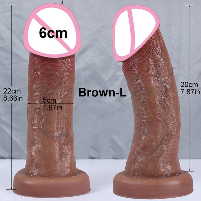 New 7.5cm Big Glans Penis Realistic Dildo Huge Anal Plug Suction Cup Adult Strapon Sex Toys For Woman Vagina Orgasm Masturbation