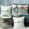 Linen Pumpkin Truck Party Decoration Throw Pillow Cover Autumn Sofa Bedroom Living Room Printed Cushion Pillow