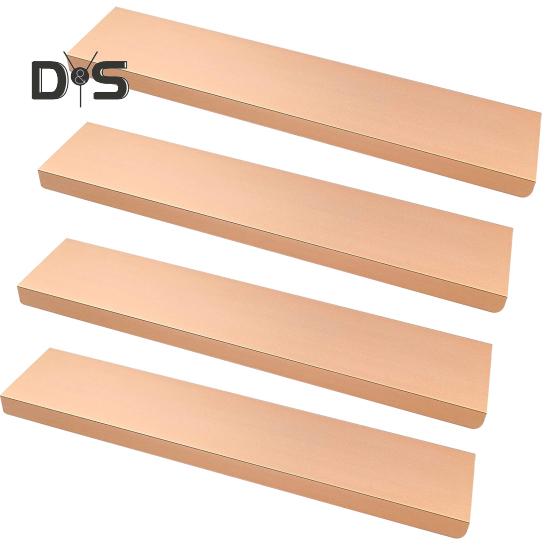 4 Stück verdeckte, versteckte Schrankgriffe, polierte Oberfläche, einfache Installation, unsichtbare Möbel-Fingerkantengriffe, Schrankgriffe