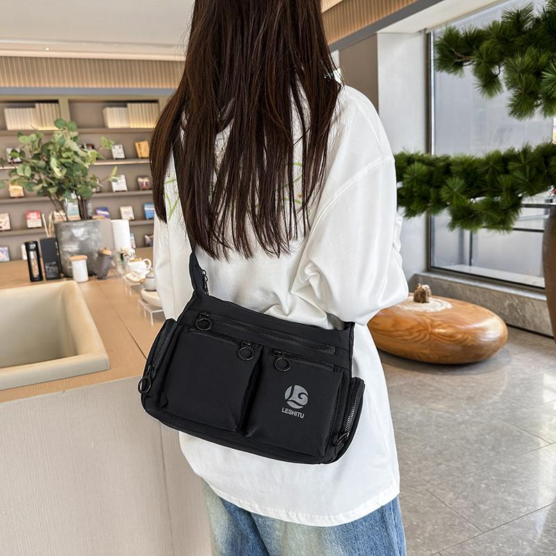 Unisex Crossbody Bag with Multi-pockets – Large Capacity Water-Resistant Sling Pack, for Commute & Travel