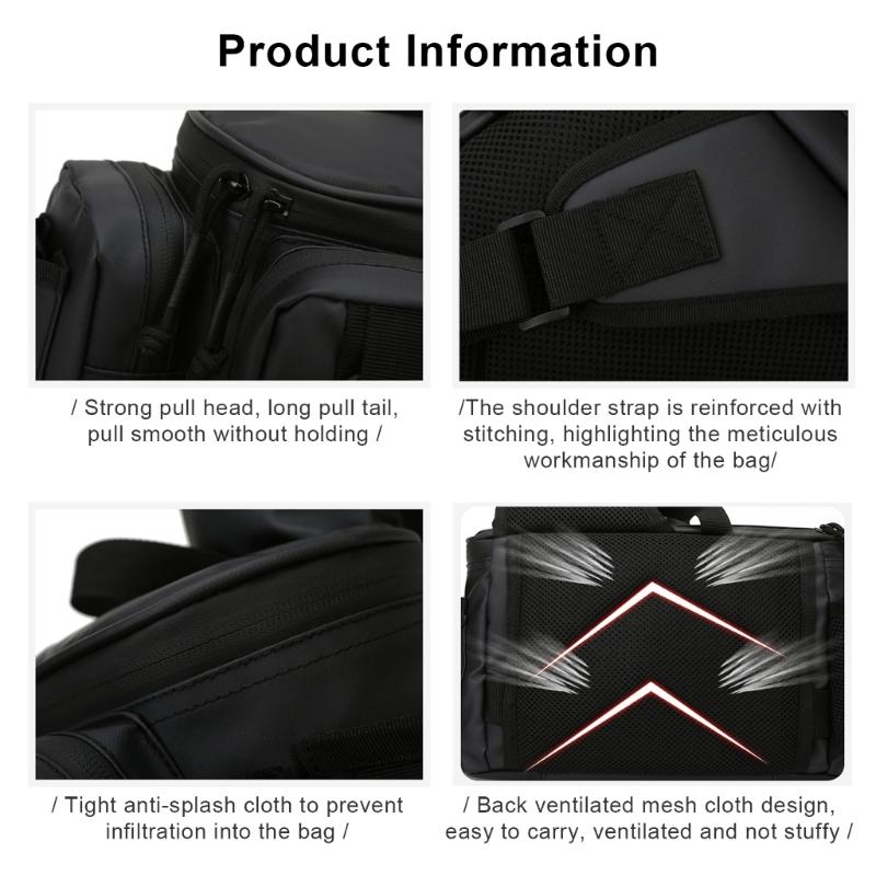 Multifunctional Fishing Tackle Bag Multi-Pocket Fishing Tackle Storage Backpacks Water-Resistant Fishing Crossbody Bag