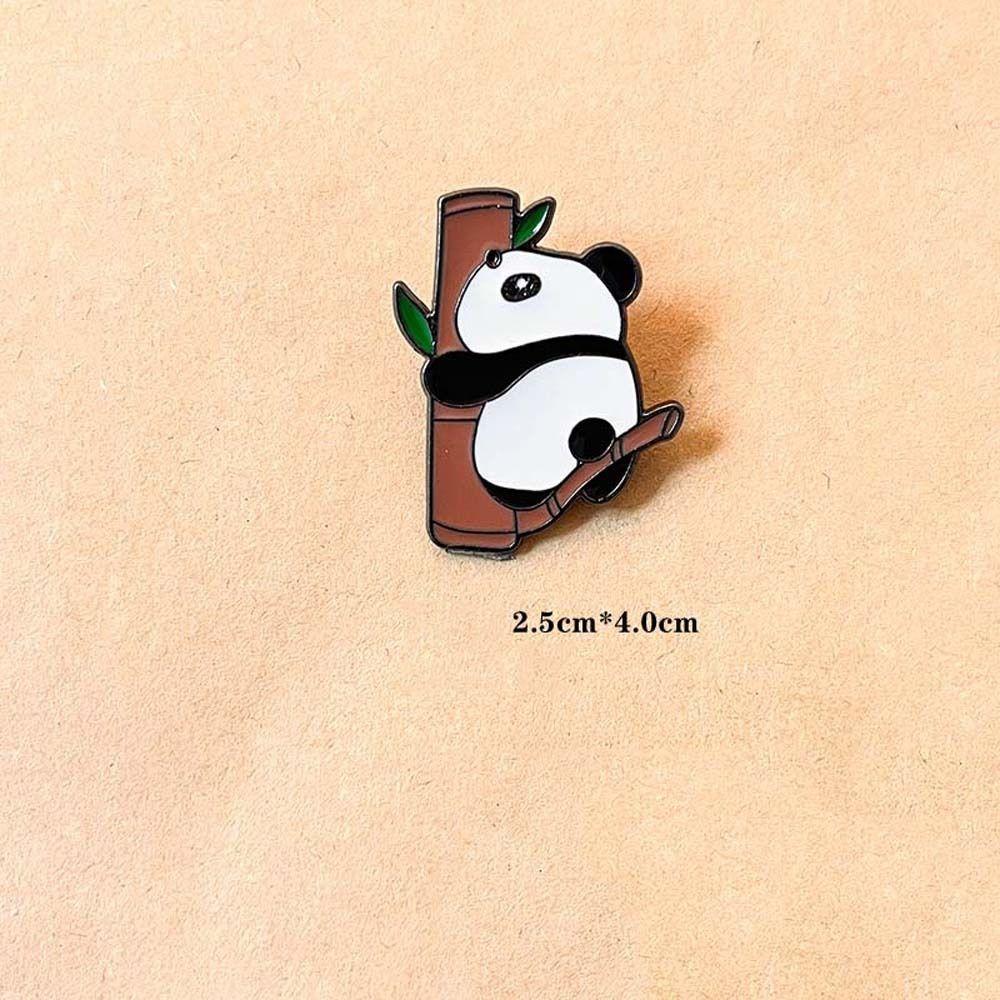 Animal Shape Panda Lapel Pin Jewelry Accessories Cartoon Panda Badge Cute Panda Brooch  Students