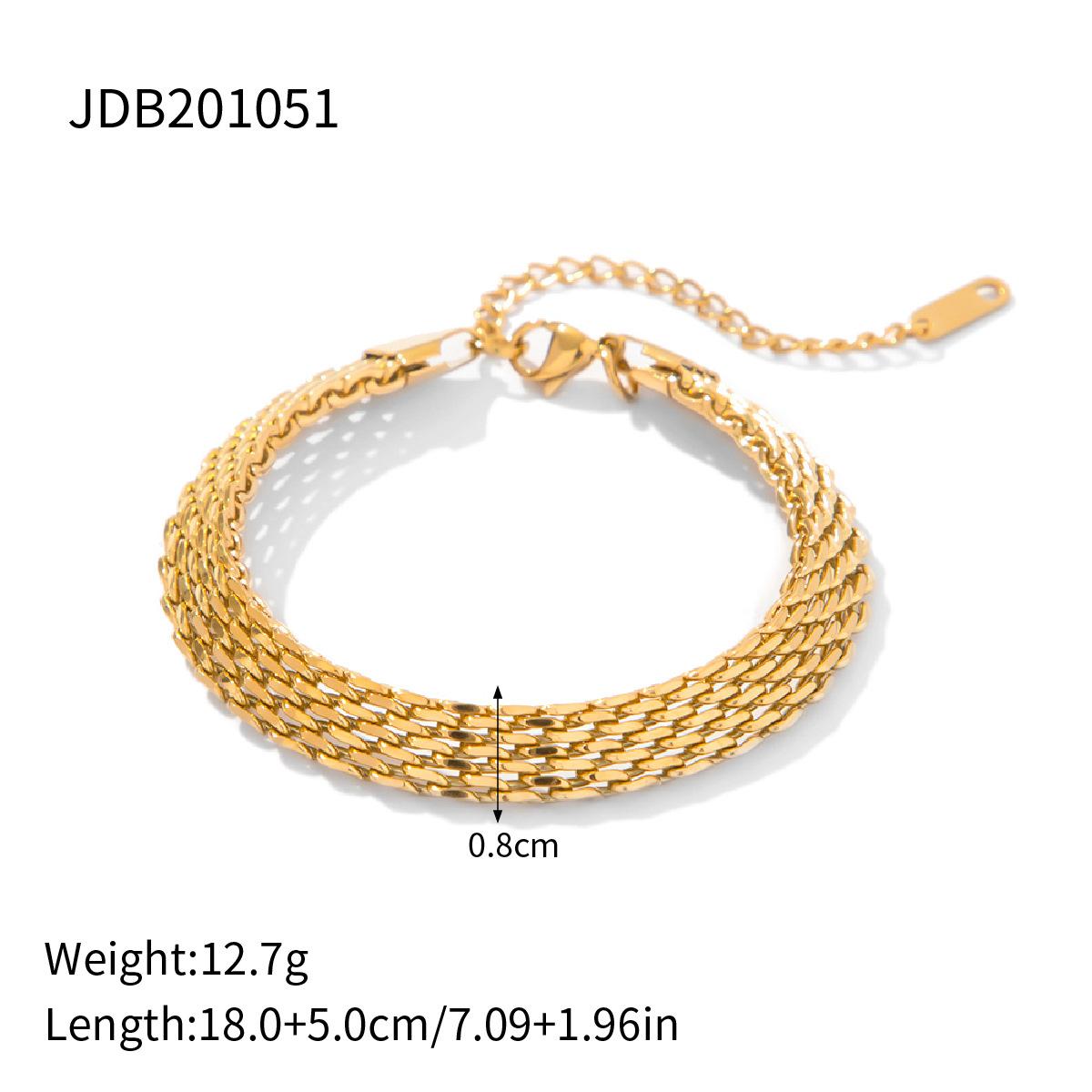 

Stainless Steel Gold Bracelet - A High-end, Niche Open-ended Bracelet Made of Titanium and Steel, A Piece of Jewelry for Special Occasions. JDB201051