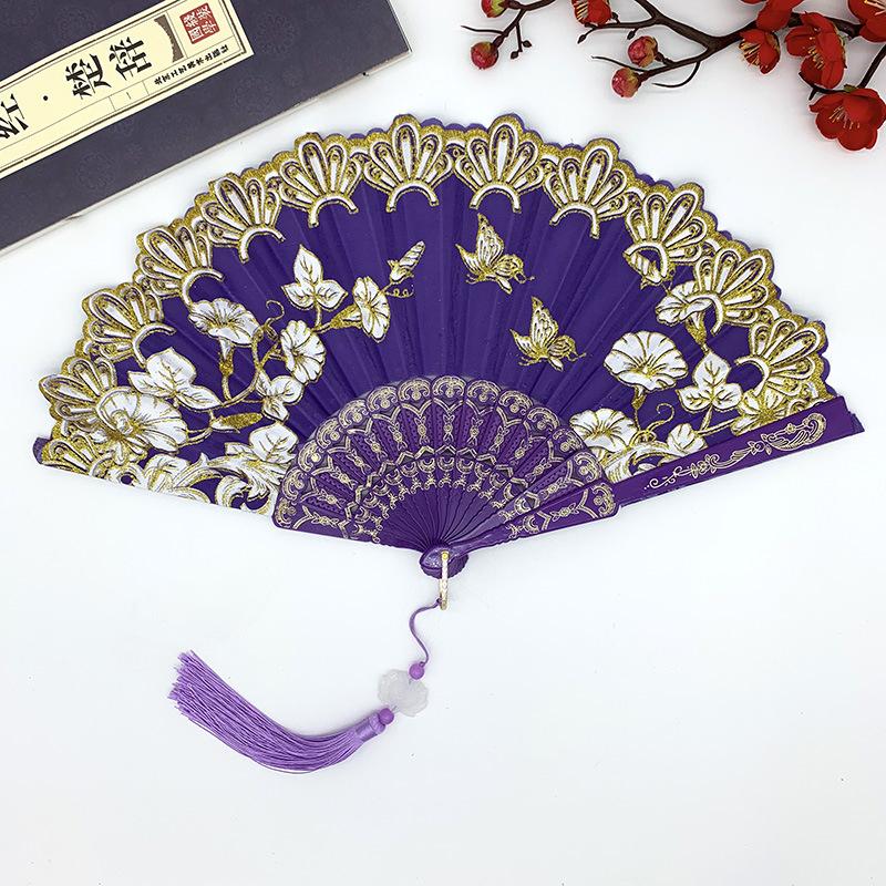Art Craft Gift Chinese Style Folding Fan Dance Cosplay Hand Held Fans Home Wedding Party Decoration Photograph Props