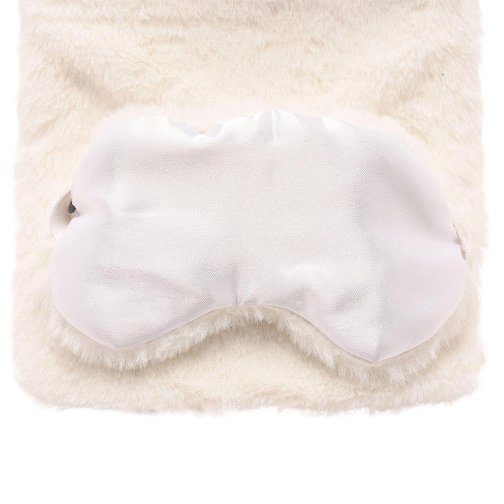 Sophia Layers Hřejivá láhev na vodu 1,7 l a sada oční masky - Bílá