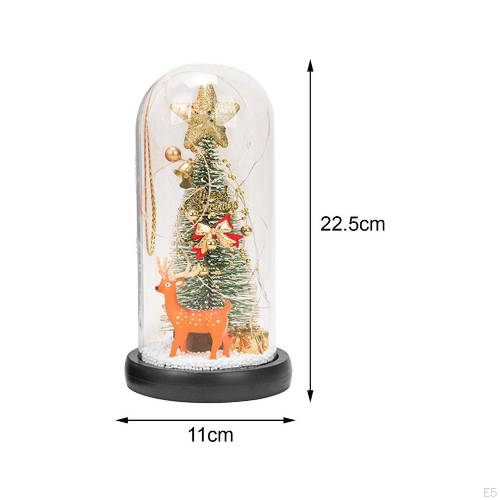 Beleuchtete Weihnachtsbaum-Kuppeln Schreibtisch-Dekoration für Wohnzimmer Feiertags-Tischplatte