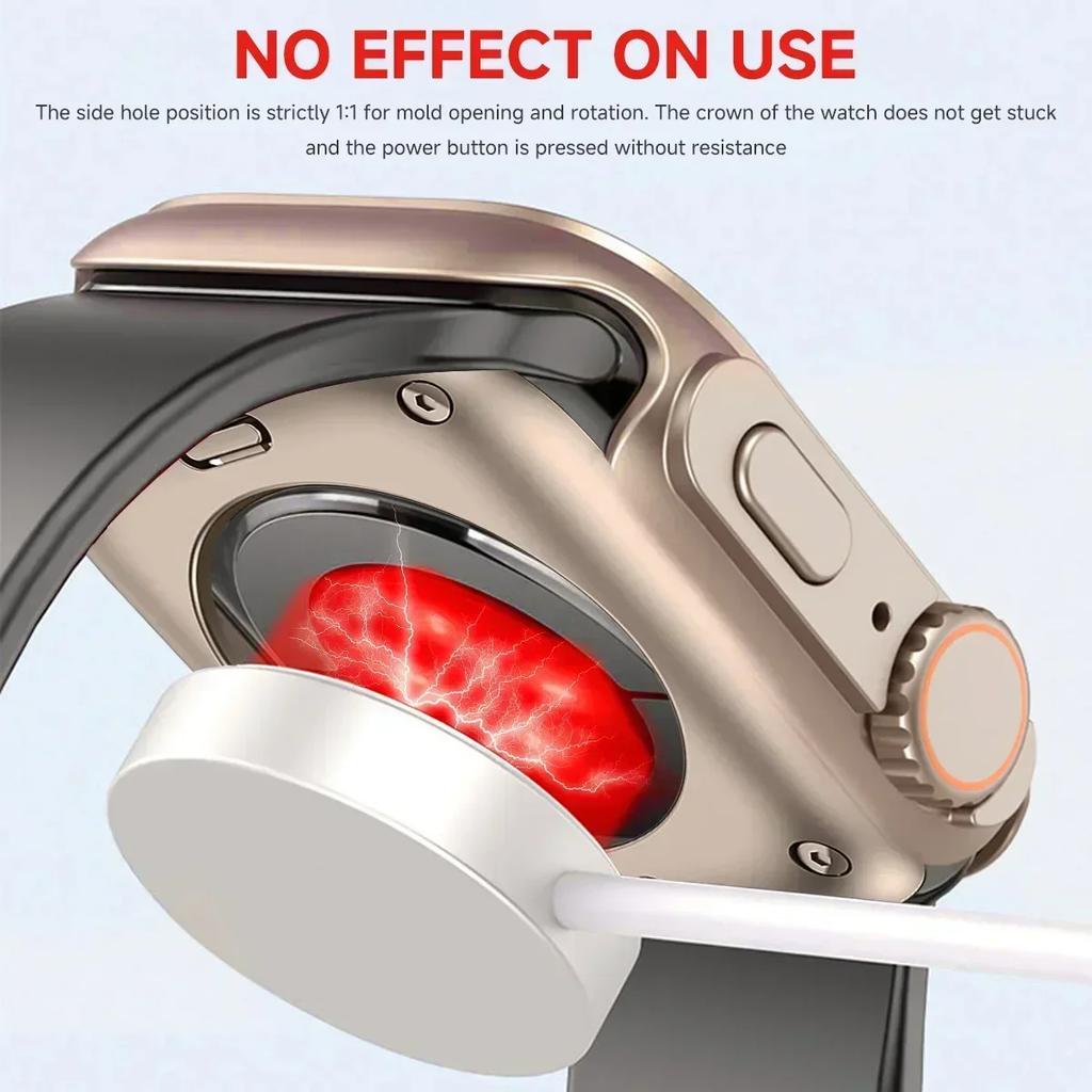 New Screen Protector for Apple Watch 46mm 45mm 44mm 40 41 42mm Hard PC Front Rear Bumper Case iwatch 11 10 9 8 7 SE 6 5