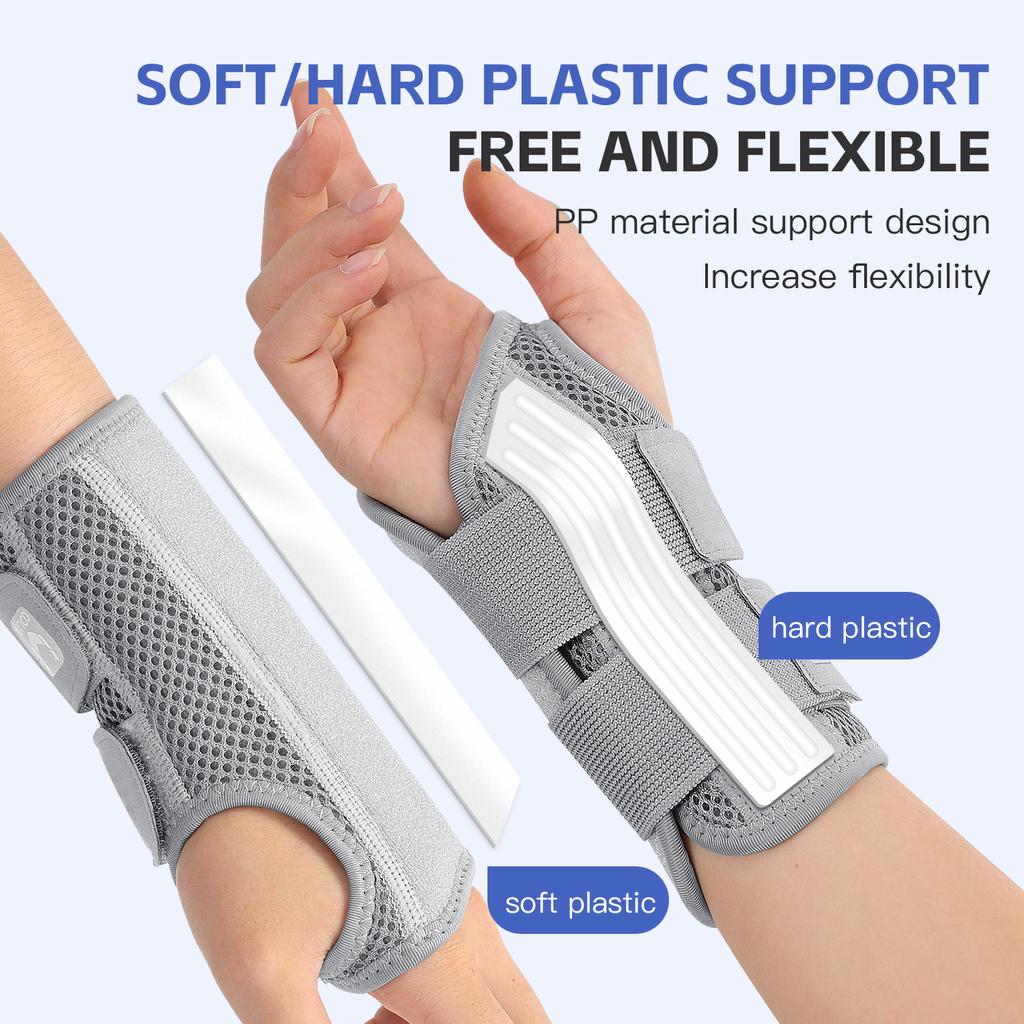 Adjustable Dual Strap Wrist Guard for Finger Joint Pain Relief with Thumb Support Thin Design