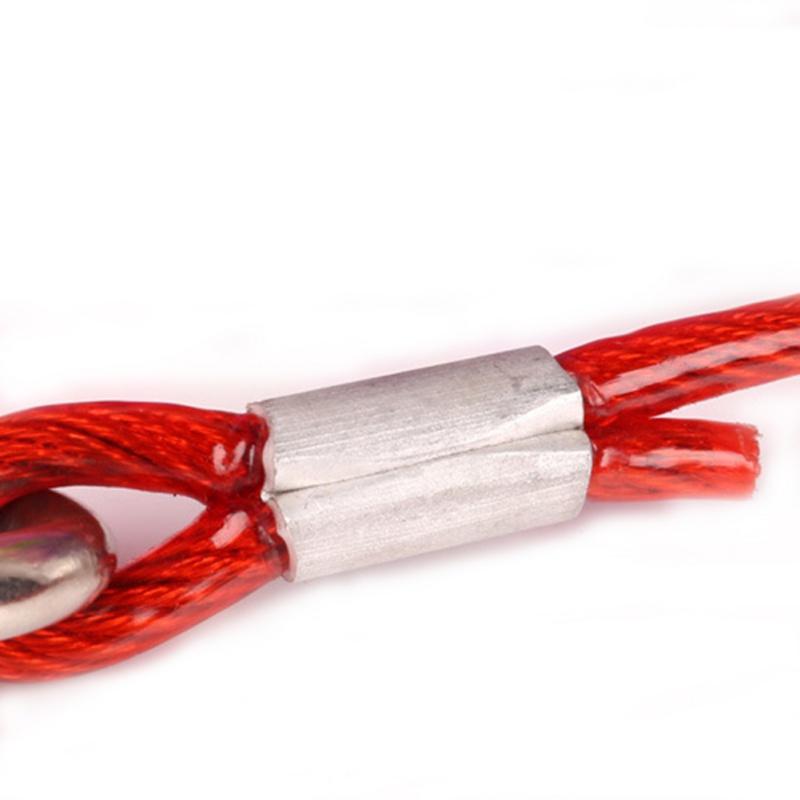 Trela para Animais de Estimação 3M/5M/10M Para Dois Cães Cabo Anti-Mordida Para Amarrar Trela de Arame de Aço para Cães para Exterior Trela de Cabeça Dupla para Cães Grandes