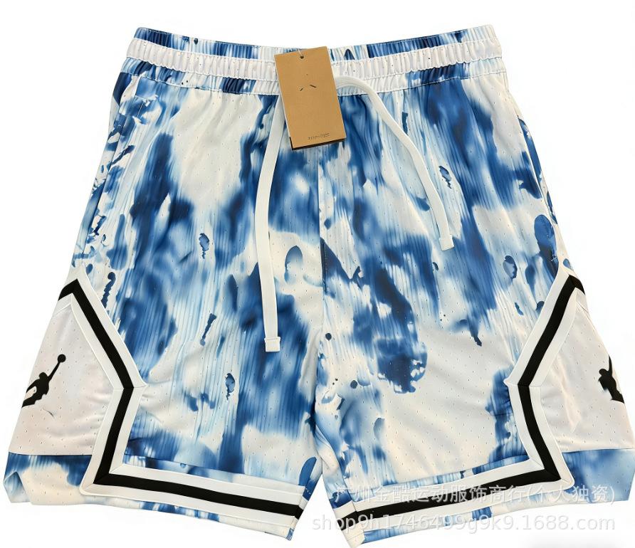 New 2026 summer loose and quick-drying men's AJ basketball shorts printed trendy sports casual pants source wholesale