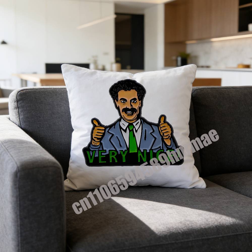 For Borat Very Nice Great Success Throw Pillow Case Sham 45X45Cm 40X40Cm Square Car Pillowcase Pad Cushion Cover