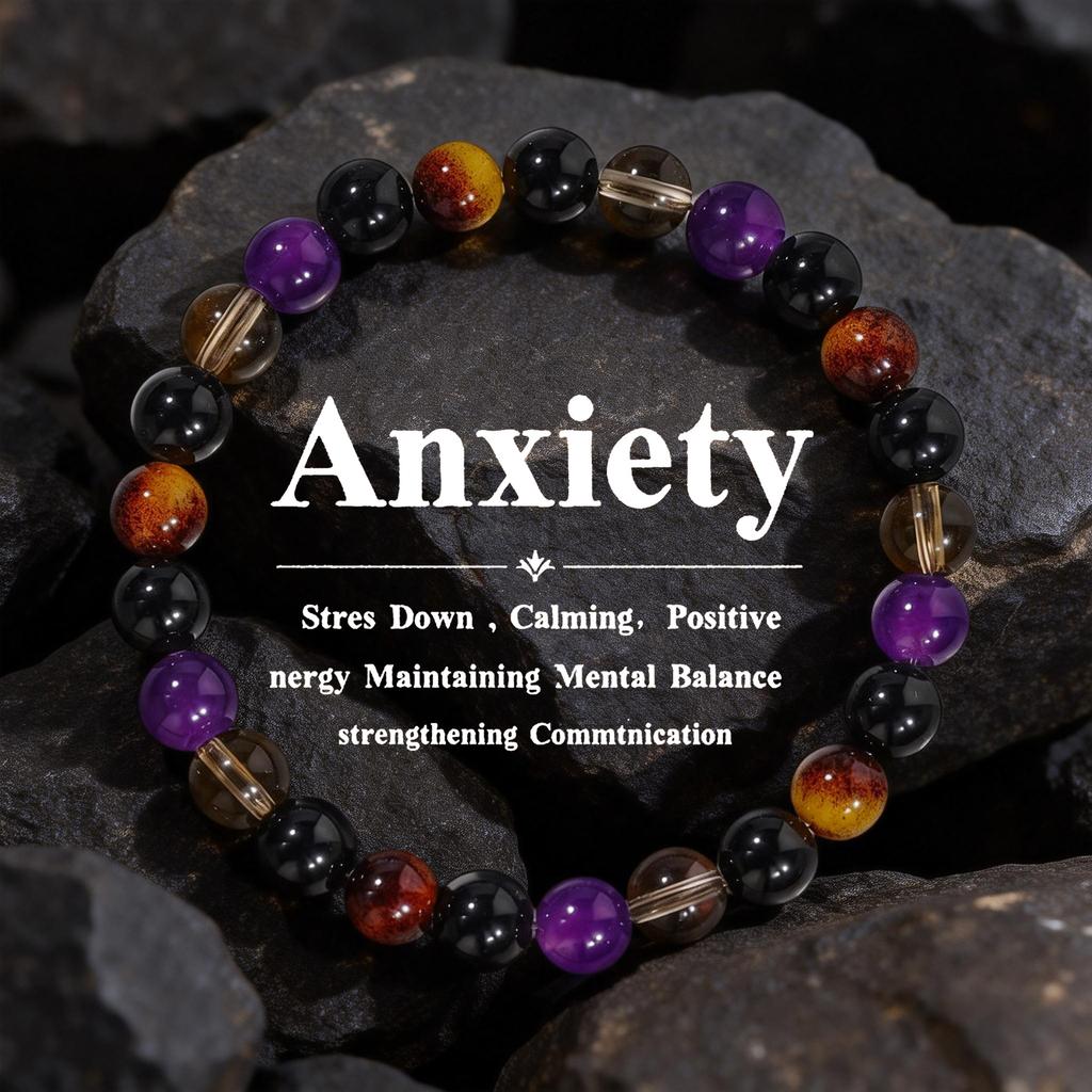 Festive Gifts Black Onyx Amethyst Tiger Eye Smoky Quartz Beaded Bracelet Minimalist Fashion Jewelry for Men Women Daily Wear Gift