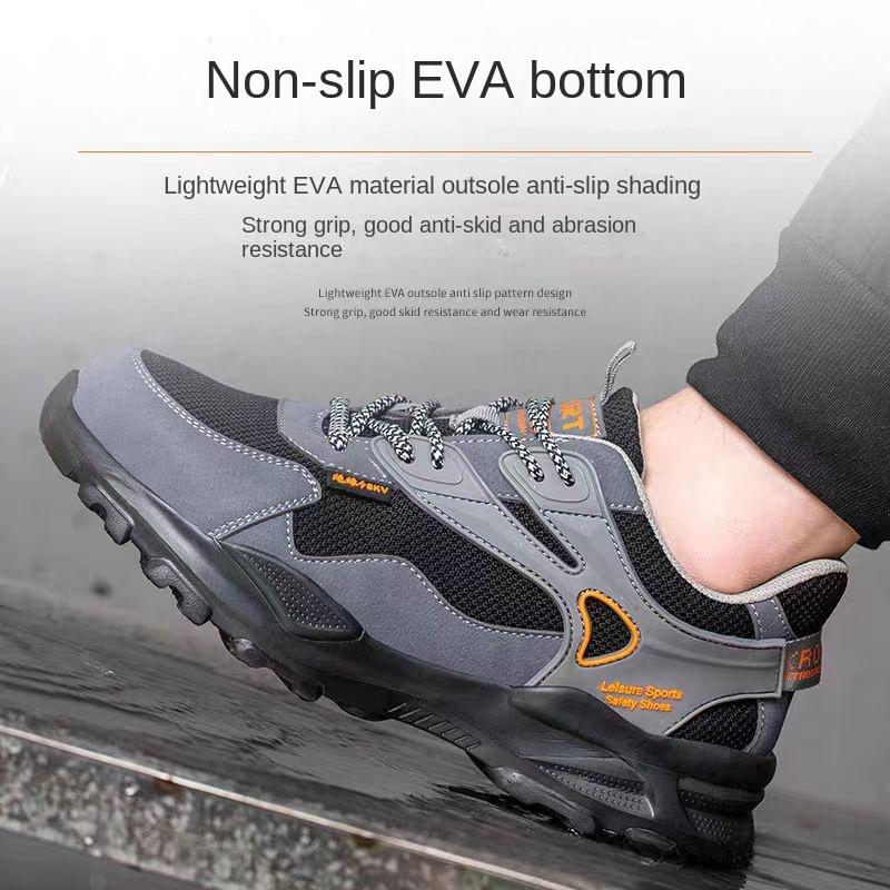 Labor Insurance Shoes Men's Plastic Steel Anti-smashing, Deodorant, Comfortable and Breathable Ladle Protective Shoes