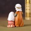 Holy Family Statue Resin Christmas Decor Figurine Desktop Birth of Jesus Statue for Bookcase Window Sill Bookshelf Display