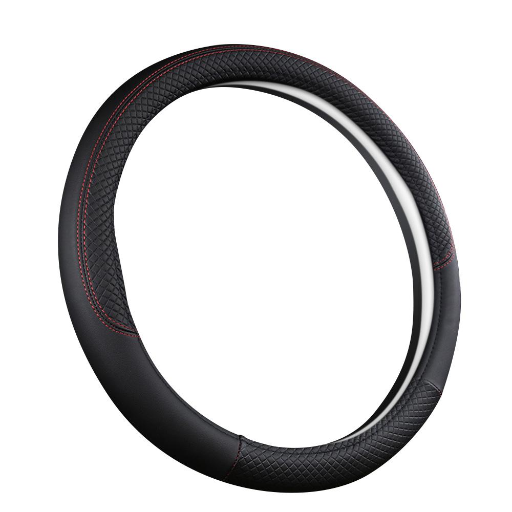 Housse de volant 38 cm en cuir synthétique antidérapant, protection de volant en fibre tressée respirante, universelle