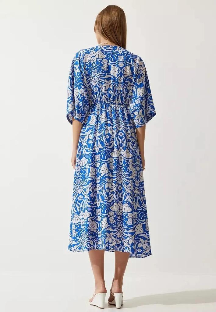 Women Fit and Flare Blue Maxi/Full Length Dress