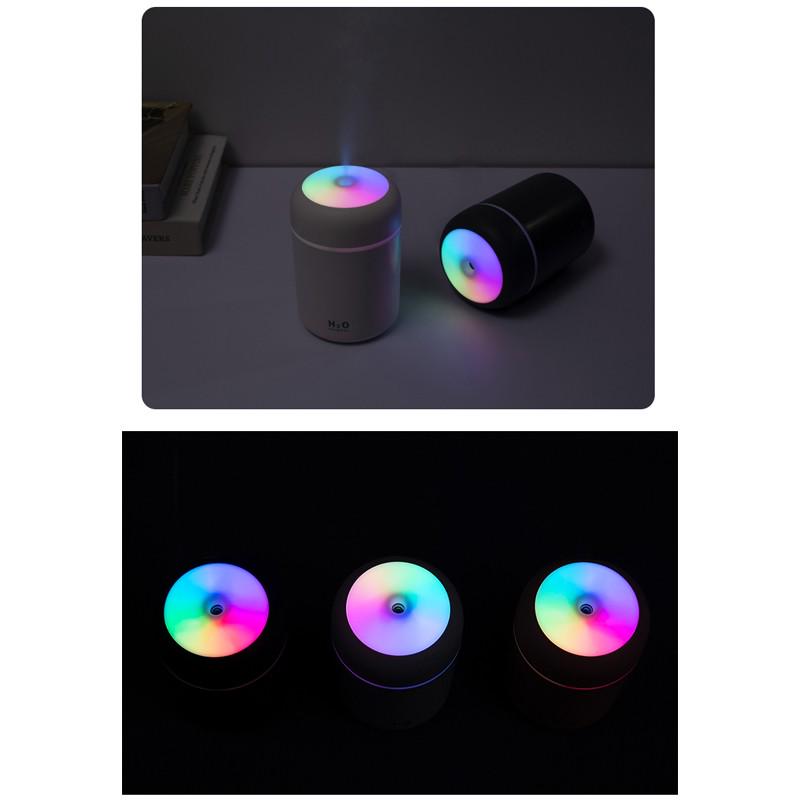 Mini humidificateur d'air Portable pour voiture, 300ml, désodorisant avec veilleuse LED, 2 Modes d'alimentation USB, diffuseur d'huile pour voiture