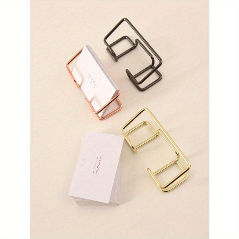 1pc Electroplated Metal Business Card Holder, Card Storage Business Card Holder, Party Event Card Organizer, Business Card Holder