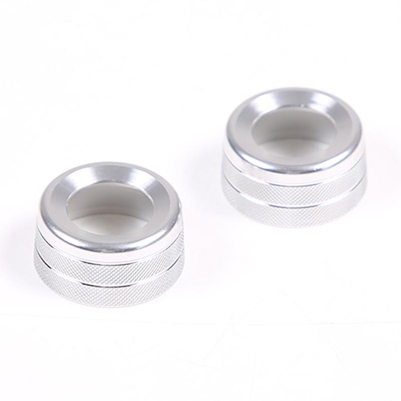 For Infiniti G25 G27 G37 2007-2013 Aluminum Alloy Silver Car Seat Heating Knob Ring Cover Trim Sticker Car Accessories