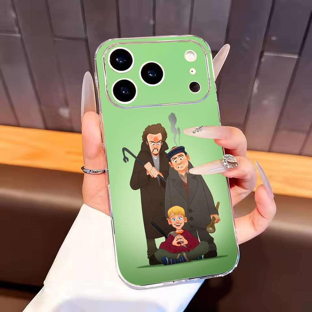 Funny TV Home Alone Phone Case For iPhone17,16,15,14,13,12,11 Plus,Pro Max Soft Transparent Cover