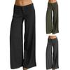 Damen Hosen Einfarbig Weites Bein Sommer Vintage Gerade Hose Streetwear