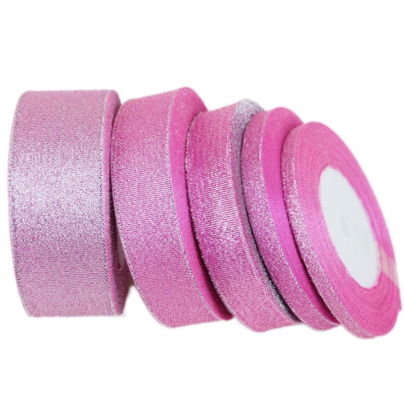 

(25 yards/lot) polyester Pink ribbon Christmas packaging high-grade quality squares ribbons 6/10/20/25/40mm 6mm розовый