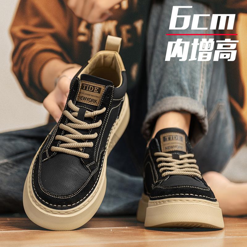 

New spring and summer British invisible inner heightening platform sports and leisure board shoes 39