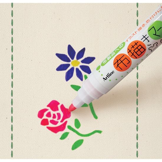 Shachihata Fabric Marker Water-based KT-2/6W-2 Fluorescent Pastel 6-Color Set