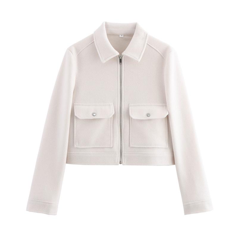 

European & American Women s Fashion Casual Tweed Jacket Small