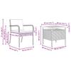 Garden Bistro Set with Cushions 3 Piece Grey Poly Rattan