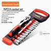 Green Forest Ratchet Wrench Set: Multifunctional Quick Release Socket Set for Auto Repair, Includes Large, Medium, and Small Ratchets.