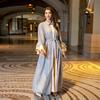 AB318 Ruffled Sleeve Evening Abaya Dress for Muslim Women