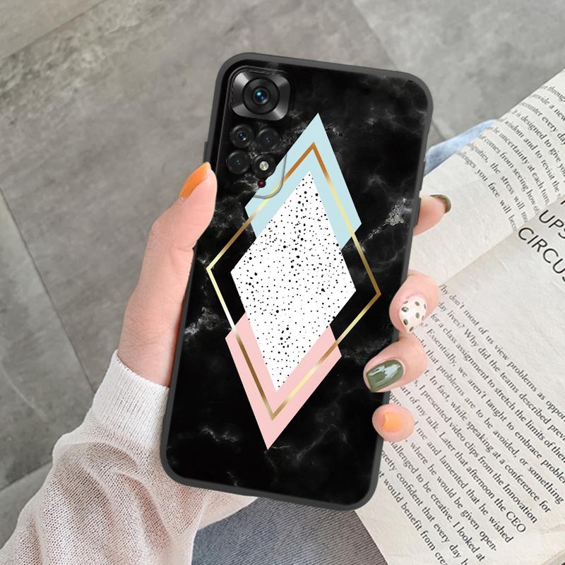 Marble Pattern Phone Case For Redmi Note 11 Pro Protective Cover Case Pink Silicon Soft Funda For Xiaomi Redmi 13C Note 13 4G
