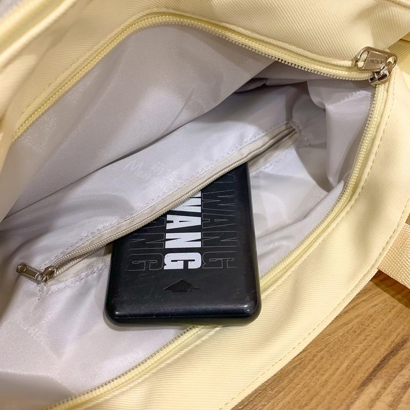 Solid Color Transparent Crossbody Bag Student Handbag Women's Large Capacity Shoulder Tote Bag with Pen Bag