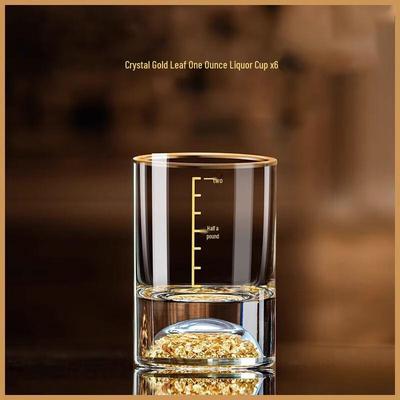 Shangqi Gold Foil Graduated Baijiu Shot Glasses - Set of 6