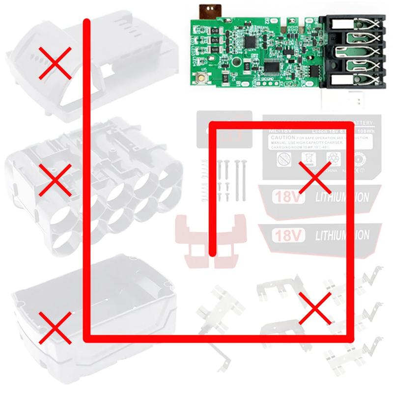 For M18 PCB Charging Protection Circuit Board For Milwaukee 18V 3Ah 4Ah 5Ah 6Ah Li-ion Battery PCB Board Motherboard 48-11-1811