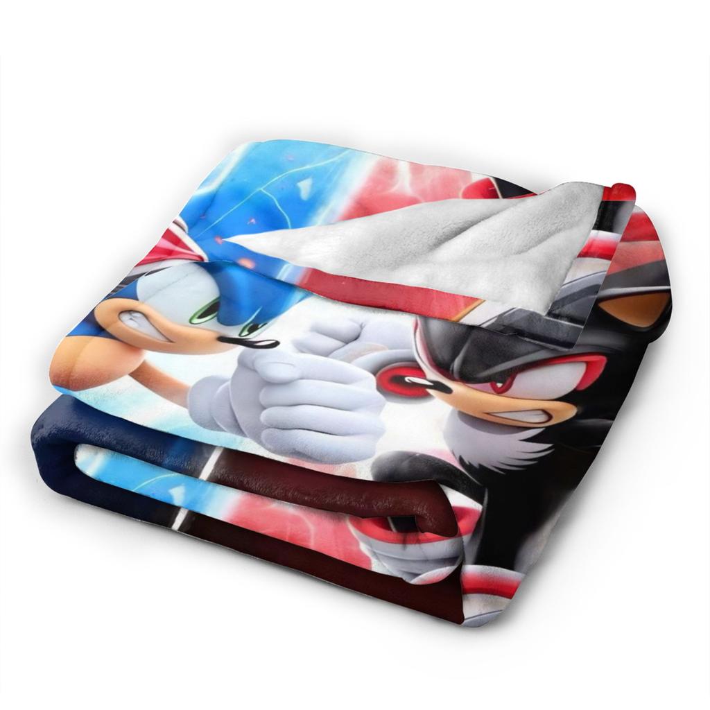 Sonices the H-Hedgehogs Shadow Soft Blankets Kids Adult Plush Throw Blanket Novelty Couch Chair Flannel Bedspread Sofa Bed Cover