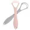 1pcs Travel Portable Double Layer Tongue Scraper Reusable Stainless Steel Oral Mouth Brush Case Non-slip Handle Tongue Scraper