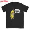 Men T-Shirts Happy Banana Cat Meme Vintage Cotton Tee Shirt Short Sleeve T Shirt Round Neck Clothing Original