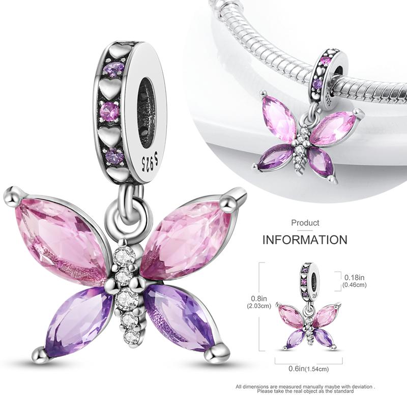 Copper Charms Beads Perfume Animal Butterfly Pendants Fit Original Bracelet Diy Jewelry