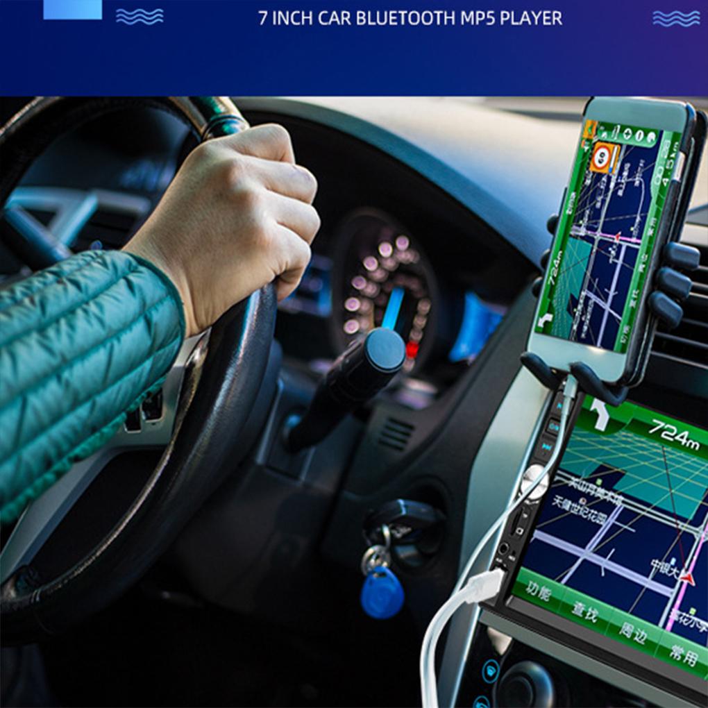 Double Din Touch Screen Navigation Multimedia Player Bluetooth-compatible Car MP5 87.5-108Mhz Radio Reversing Camera